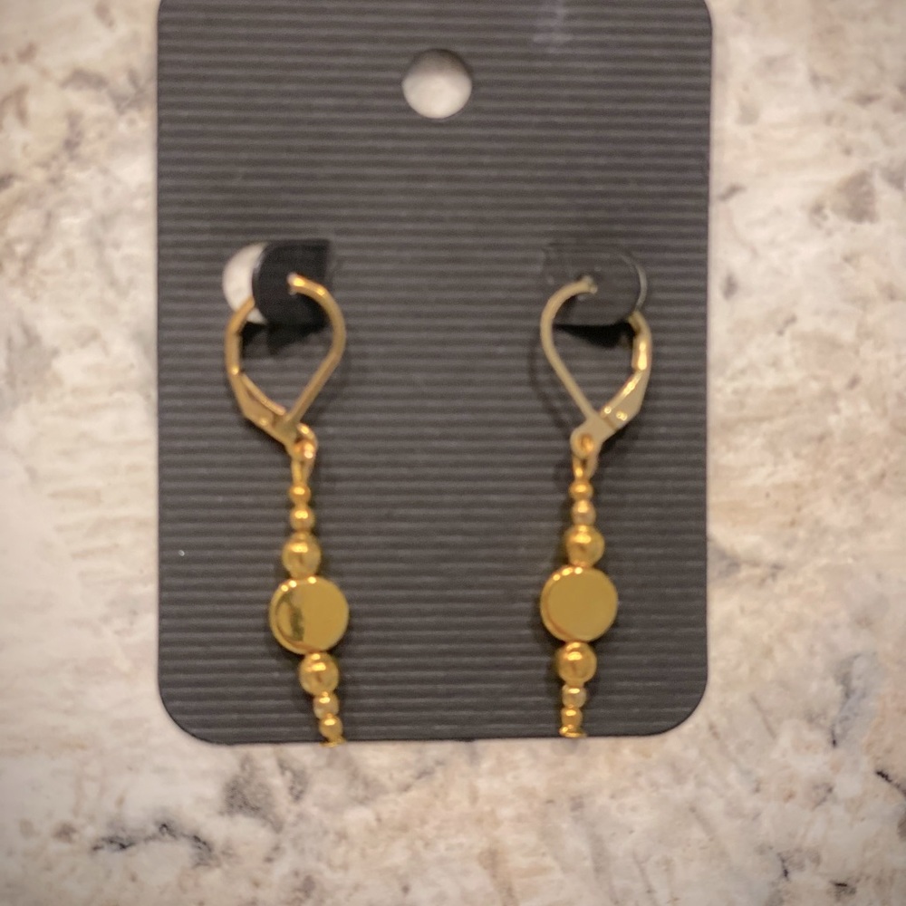 Gold drop earrings